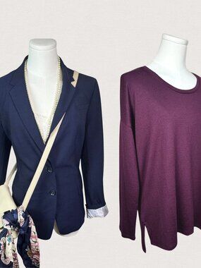 Banana Republic Wool Blazer Top Lot of 2 | Work Career Clothes Bundle Shirt M 12